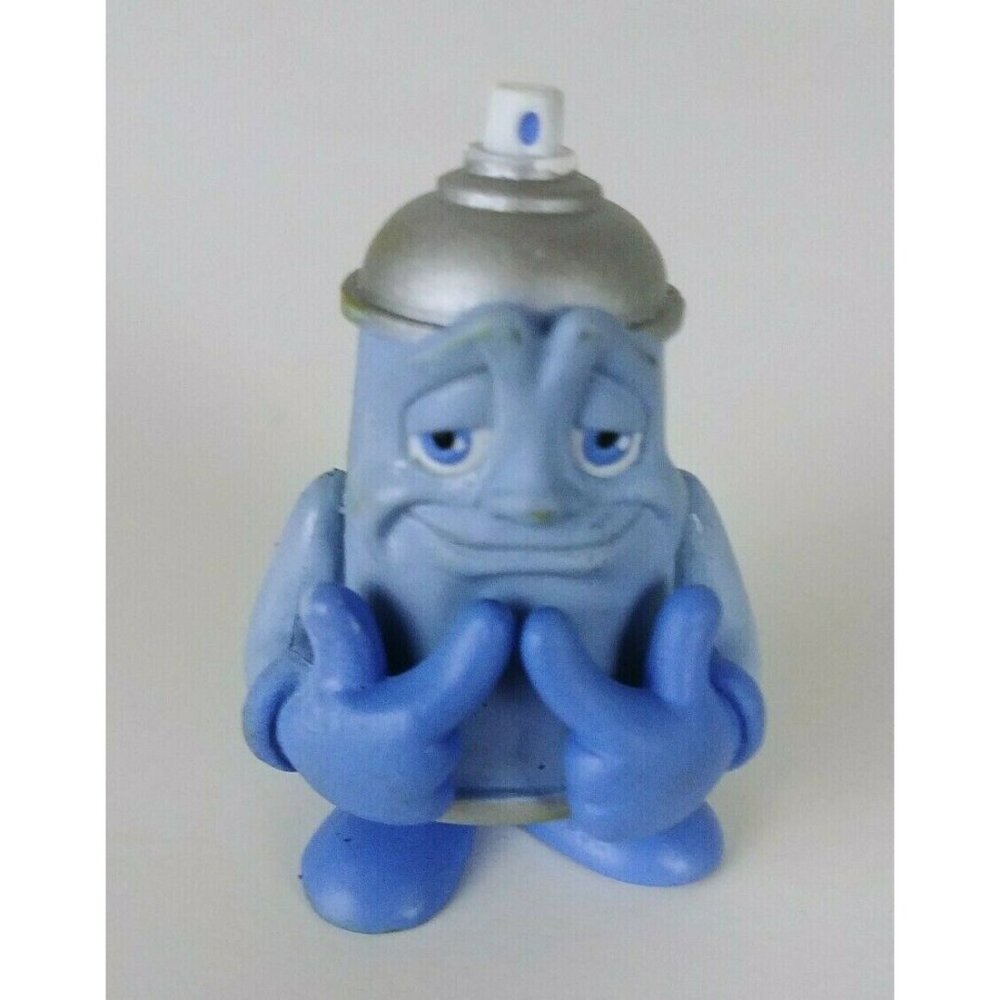 The CAN CREW Urban Spray Cans West Blue figurine collectible retired 1.5"